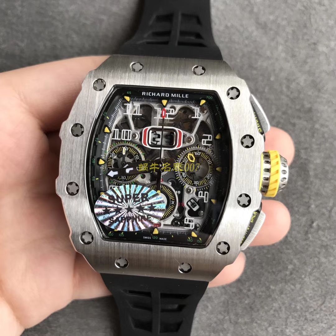 KV Factory 全新RICHARD MILLE复刻理查德米尔RM 11-03钛钢款 wrist watch  / KV01103H