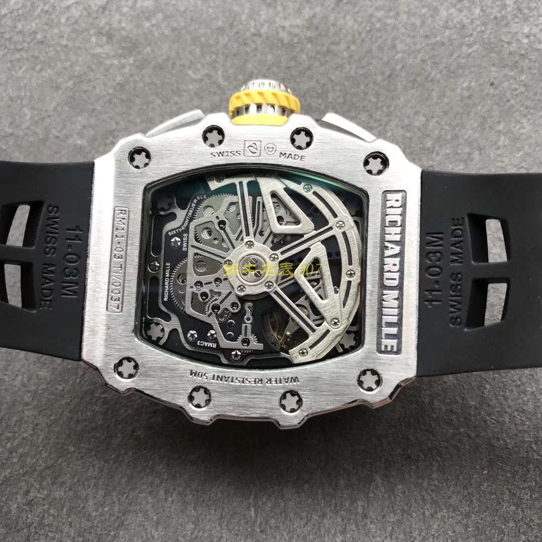 KV Factory 全新RICHARD MILLE复刻理查德米尔RM 11-03钛钢款 wrist watch  / KV01103H