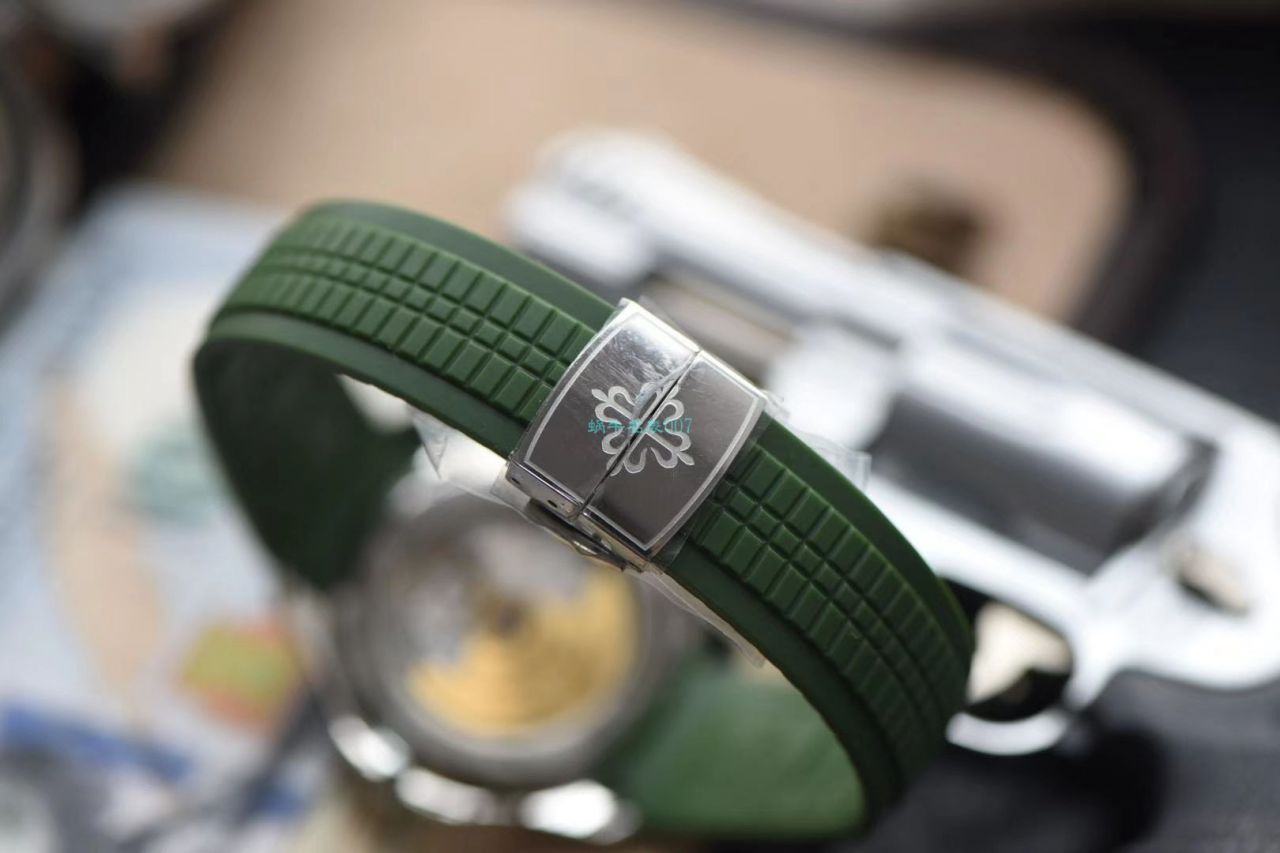  Video analysis 台湾 Factory 超A高仿 PATEK PHILIPPE AQUANAUT绿色手雷5168G-010 wrist watch  / BD239LV