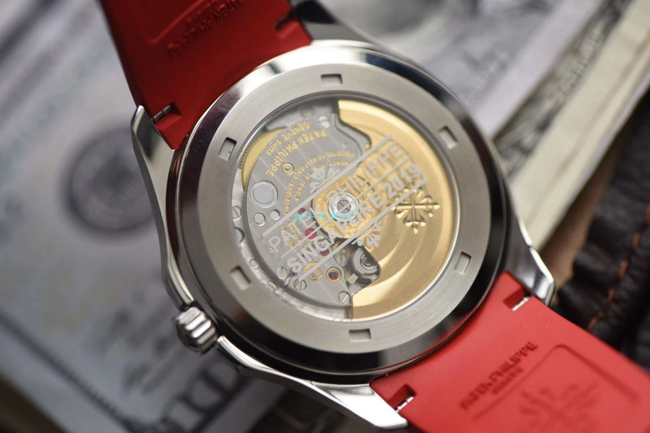 ZF Factory  top 复刻高仿 PATEK PHILIPPE 手雷新加坡2019特别限量版5167A红色 watchband   / BD282