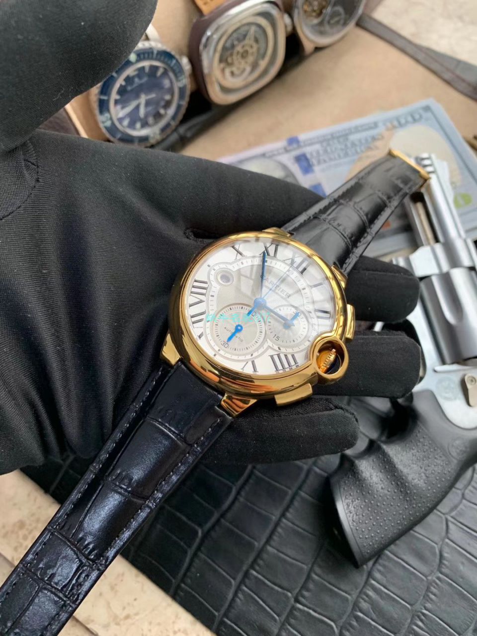 OF Factory  top 复刻高仿最新升级版 Cartier  蓝气球W6920074,W6920007计时 wrist watch  / K269