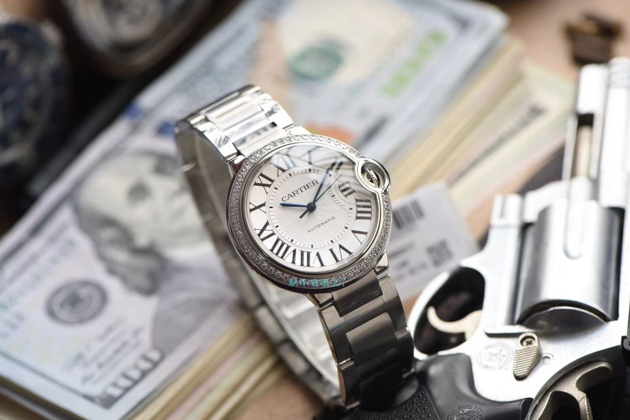 V6 Factory  top 复刻高仿 Cartier  蓝气球33毫米系列W4BB0016女装 wrist watch  / K270