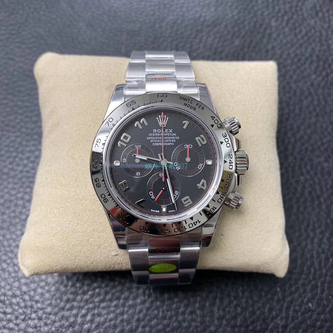 N Factory 新款超级4130 Rolex  Cosmograph Daytona  Ditongna 116509-78599 黑盘 top 复刻高仿116509-78599 银色 wrist watch  / R563