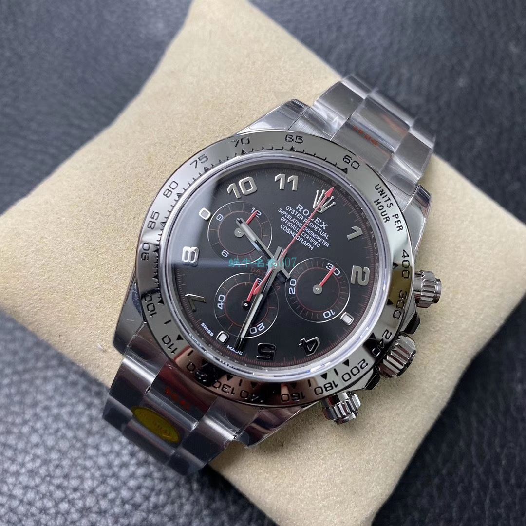 N Factory 新款超级4130 Rolex  Cosmograph Daytona  Ditongna 116509-78599 黑盘 top 复刻高仿116509-78599 银色 wrist watch  / R563