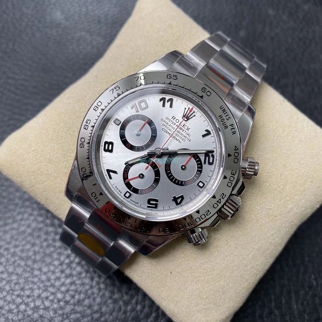 N Factory 新款超级4130 Rolex  Cosmograph Daytona  Ditongna 116509-78599 黑盘 top 复刻高仿116509-78599 银色 wrist watch  / R563