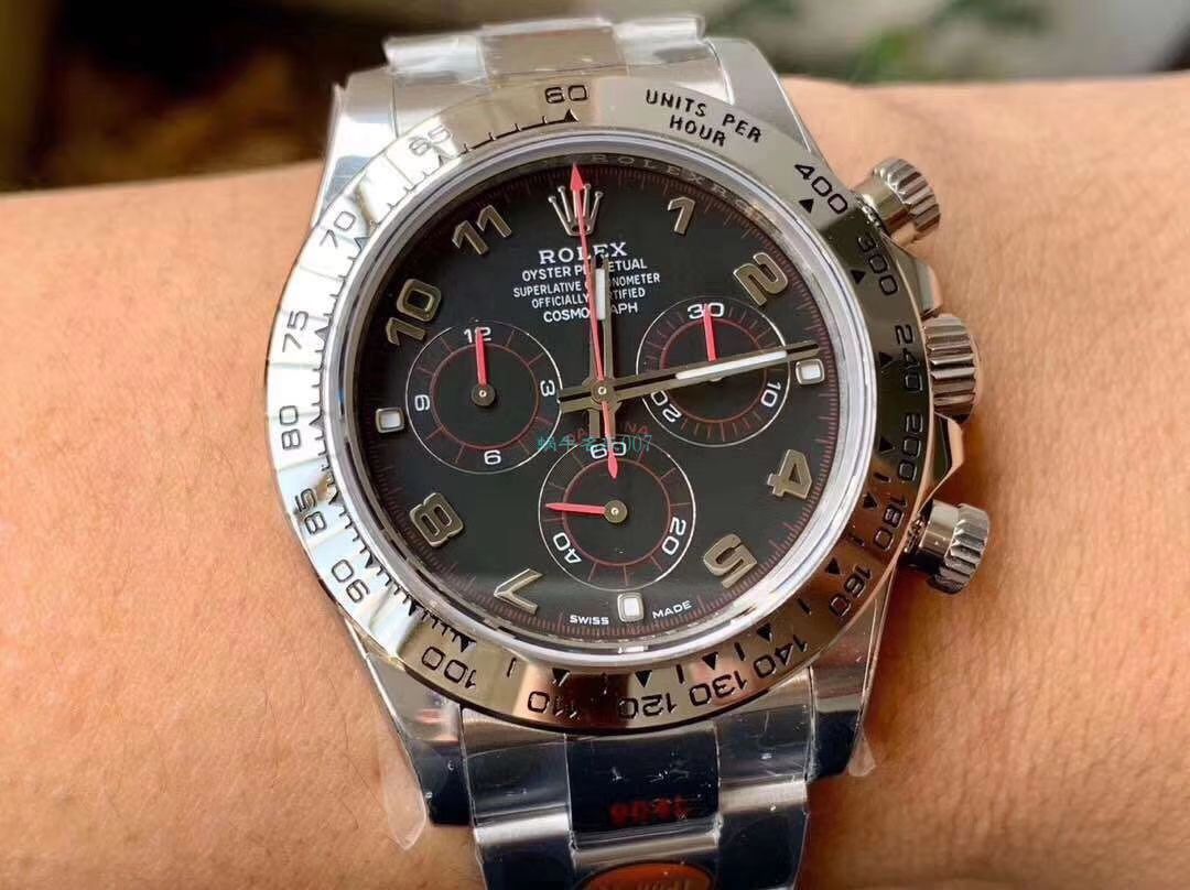 N Factory 新款超级4130 Rolex  Cosmograph Daytona  Ditongna 116509-78599 黑盘 top 复刻高仿116509-78599 银色 wrist watch  / R563