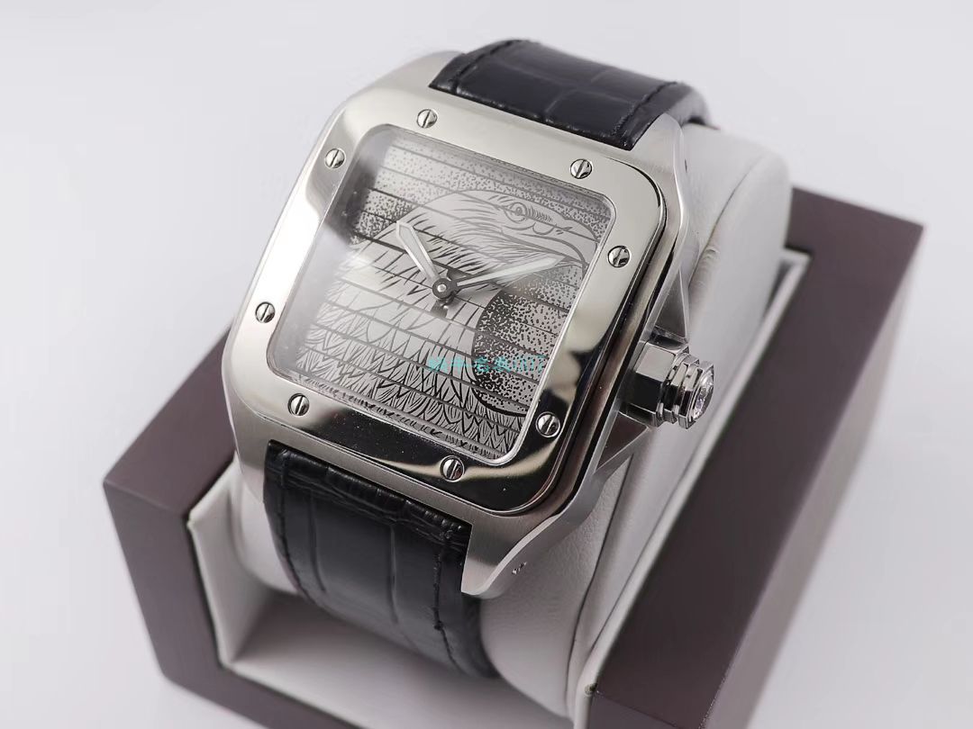 wwf Factory  top 复刻高仿 Cartier   Santos 鹰头WM505014 wrist watch  / K272