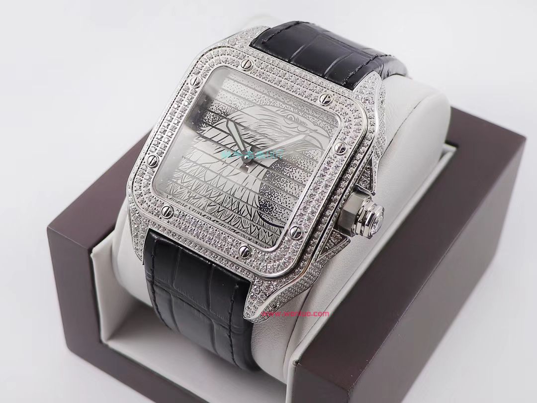 wwf Factory  top 复刻高仿 Cartier   Santos 鹰头WM505014 wrist watch  / K272