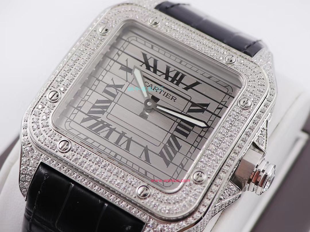 wwf Factory  top 复刻高仿 Cartier   Santos 鹰头WM505014 wrist watch  / K272