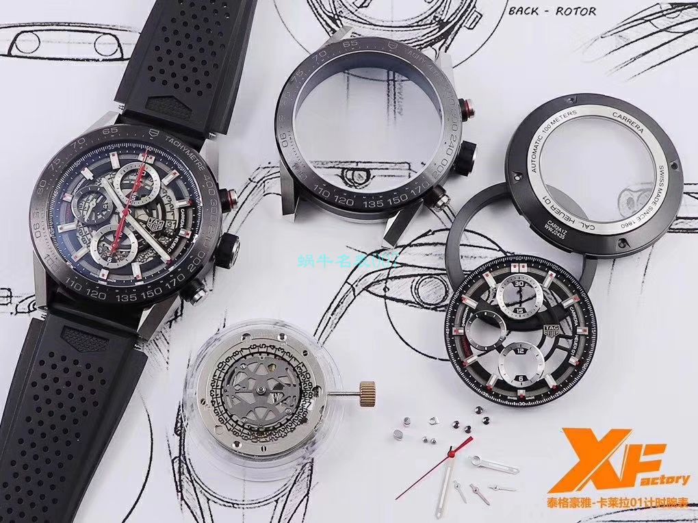 XF Factory 超A高仿手表 TAG Heuer 卡莱拉系列CAR2A1W.BA0703，CAR2A1T.FT6052，CAR2A1Z.FT6044 wrist watch  / TG089