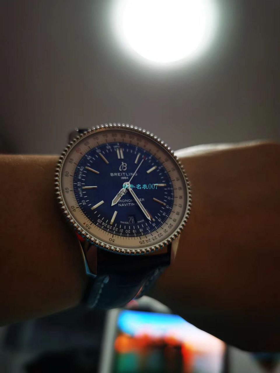 【 Video analysis  copy customized 瑞士 Movement 】 Breitling  top 复刻高仿手表航空计时41毫米系列A17326211C1P3 wrist watch  / BL156