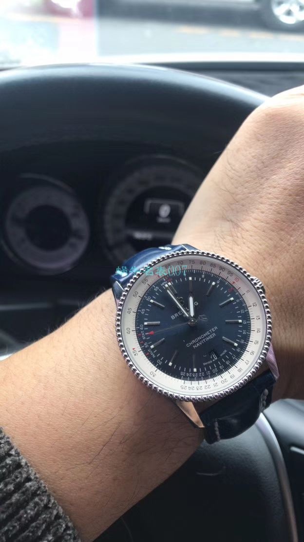 【 Video analysis  copy customized 瑞士 Movement 】 Breitling  top 复刻高仿手表航空计时41毫米系列A17326211C1P3 wrist watch  / BL156