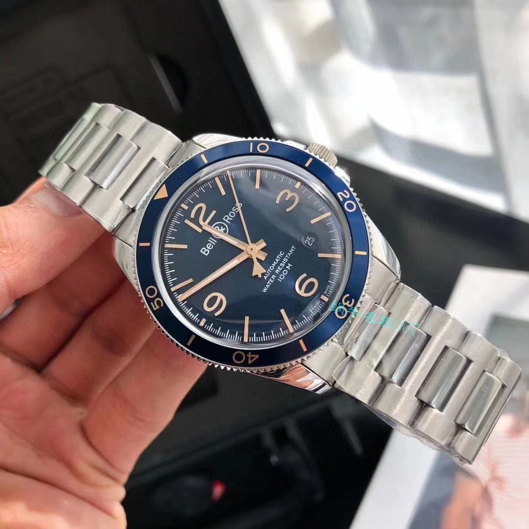 渠道原单 Bell & Ross VINTAGE 系列BRV292-BU-G-ST/SST wrist watch  / BL033