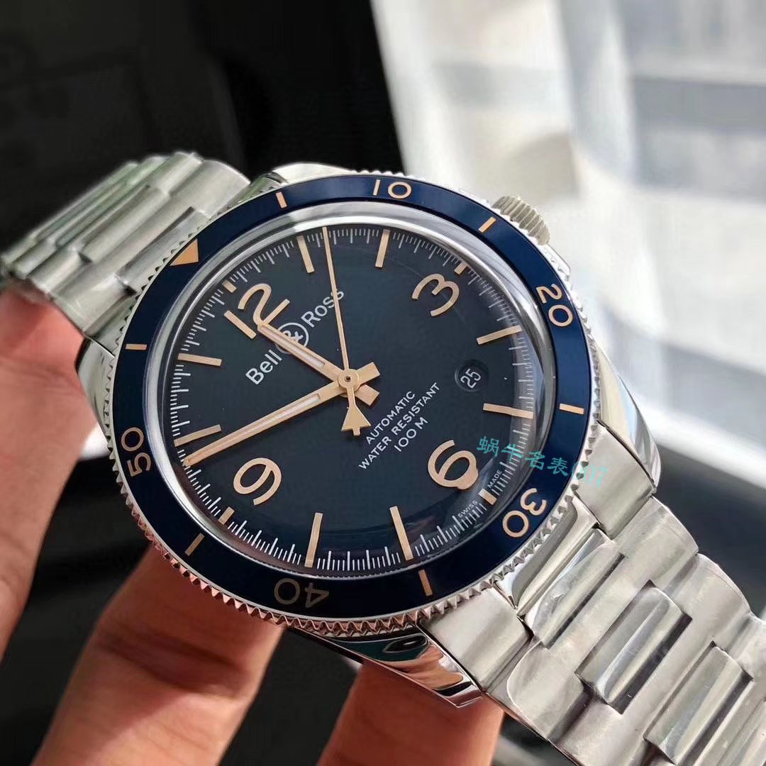 渠道原单 Bell & Ross VINTAGE 系列BRV292-BU-G-ST/SST wrist watch  / BL033