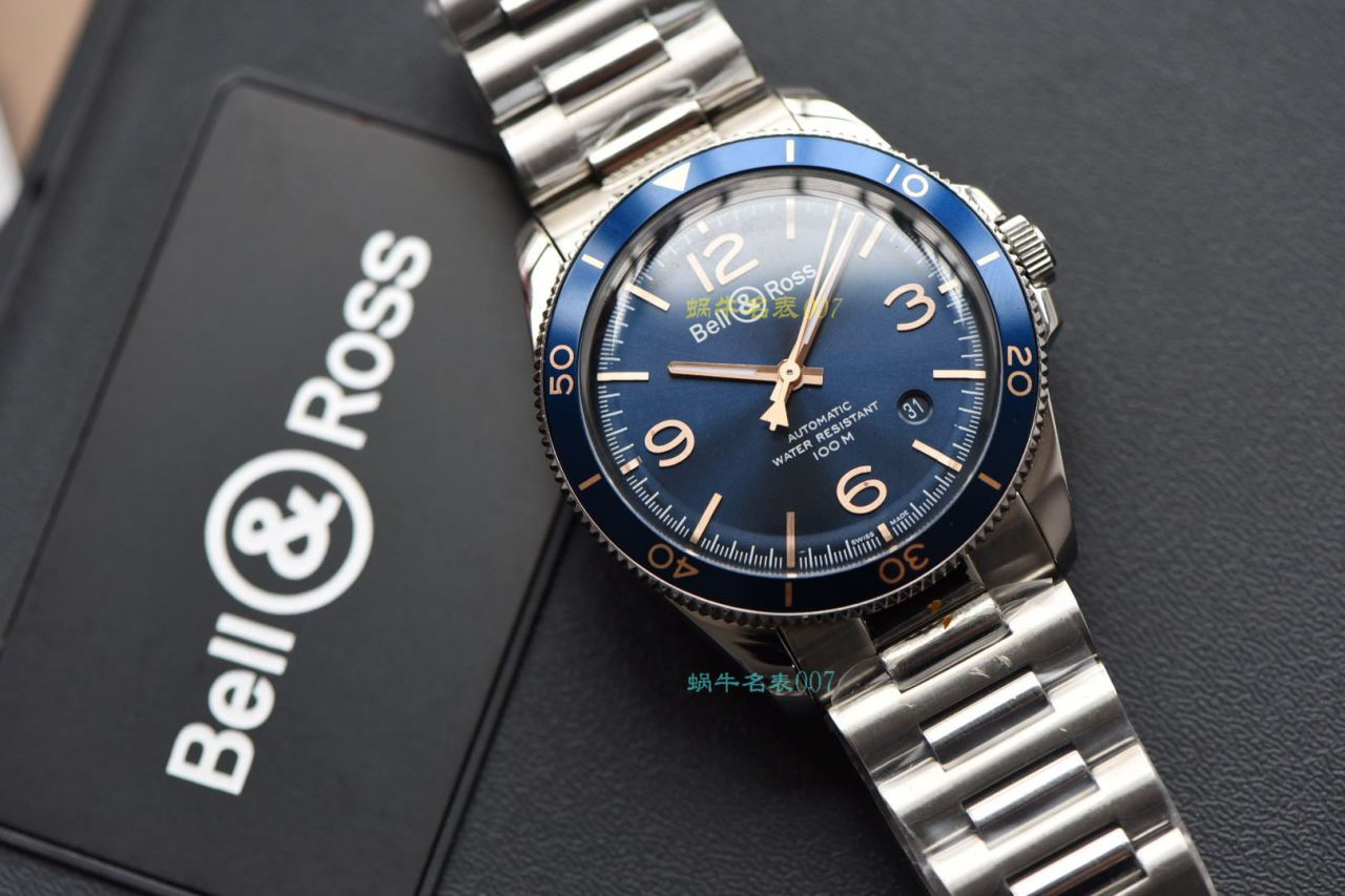 渠道原单 Bell & Ross VINTAGE 系列BRV292-BU-G-ST/SST wrist watch  / BL033