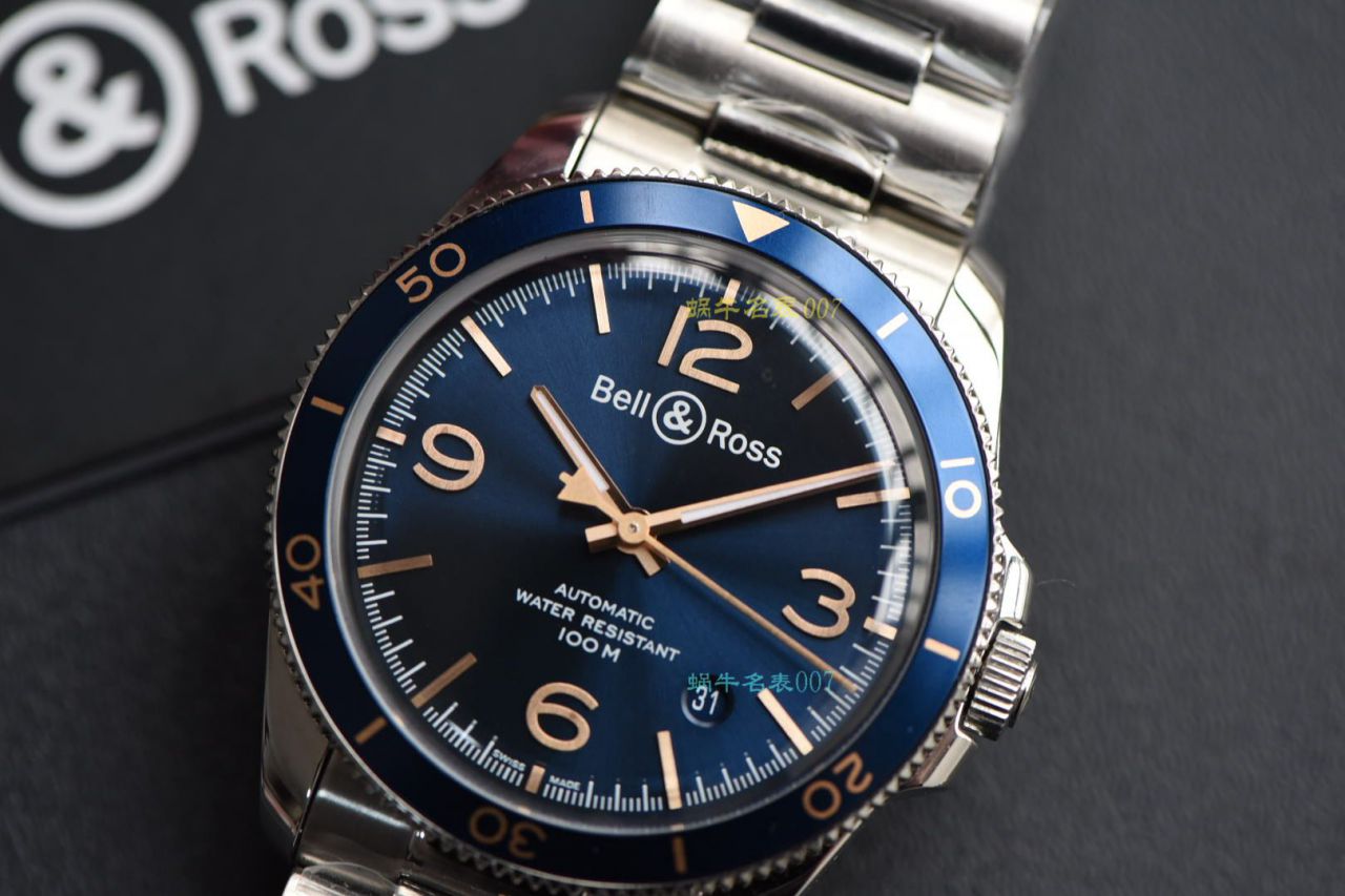 渠道原单 Bell & Ross VINTAGE 系列BRV292-BU-G-ST/SST wrist watch  / BL033