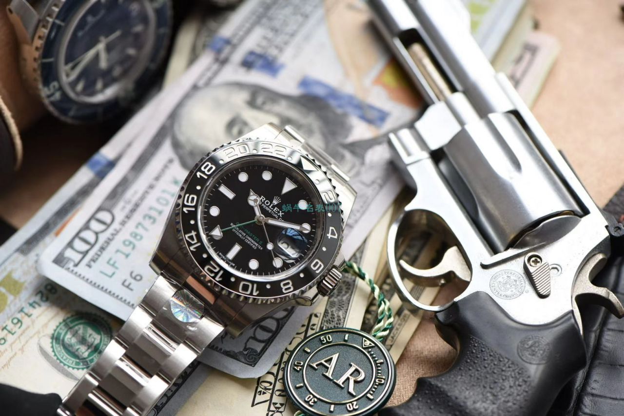 AR Factory  top 复刻高仿手表 Rolex  GMT MASTER II二代‎‎‌‍116710LN-78200 wrist watch (绿针) / R573
