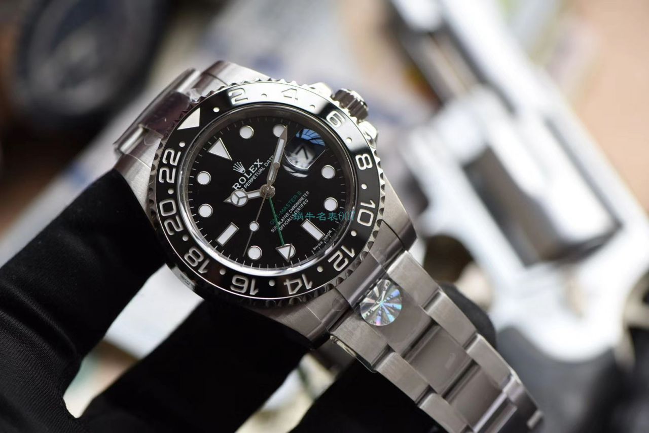 AR Factory  top 复刻高仿手表 Rolex  GMT MASTER II二代‎‎‌‍116710LN-78200 wrist watch (绿针) / R573