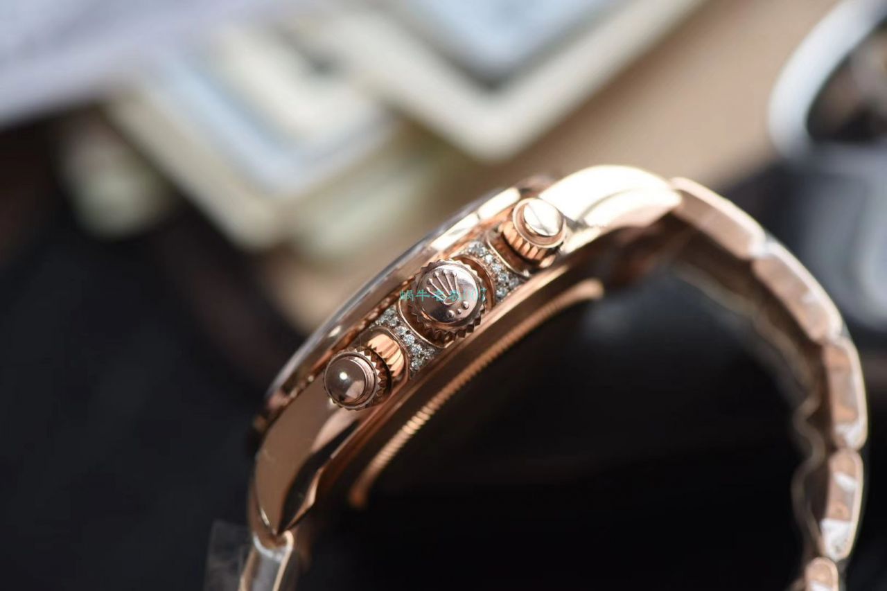 独家后加工真钻包金ROLEX彩虹迪 Rolex  Cosmograph Daytona  Ditongna 复刻高仿116595 RBOW wrist watch  / R577
