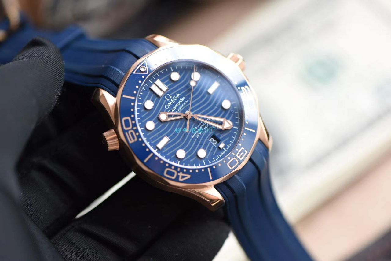 VS Factory OMEGA Seamaster 300米全玫瑰金蓝盘210.62.42.20.03.001 wrist watch  / M696