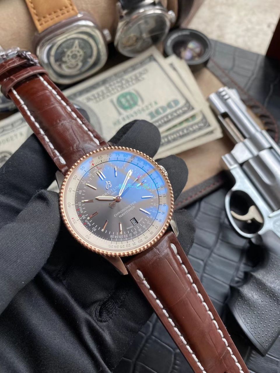 独家瑞士SW200 Movement  copy customized 版 Breitling 航空计时41系列复刻高仿U17326211M1P2 wrist watch  / BL158