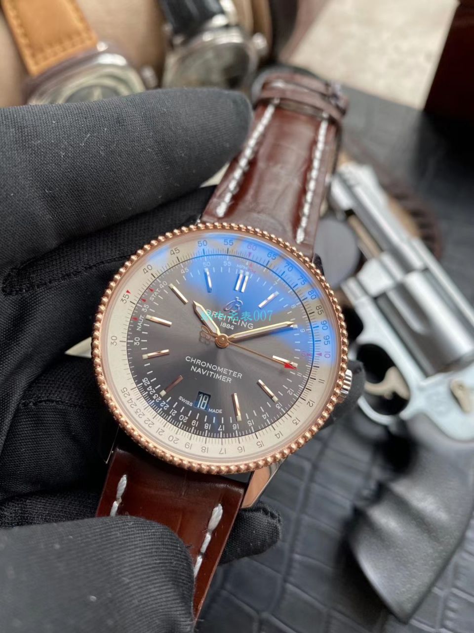 独家瑞士SW200 Movement  copy customized 版 Breitling 航空计时41系列复刻高仿U17326211M1P2 wrist watch  / BL158