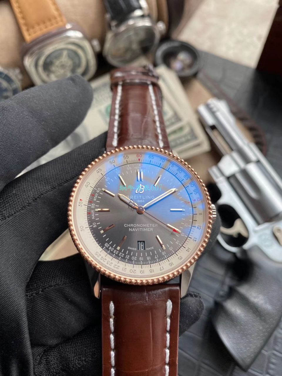 独家瑞士SW200 Movement  copy customized 版 Breitling 航空计时41系列复刻高仿U17326211M1P2 wrist watch  / BL158