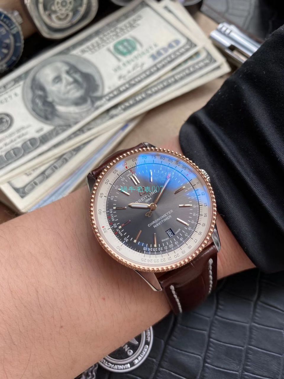 独家瑞士SW200 Movement  copy customized 版 Breitling 航空计时41系列复刻高仿U17326211M1P2 wrist watch  / BL158