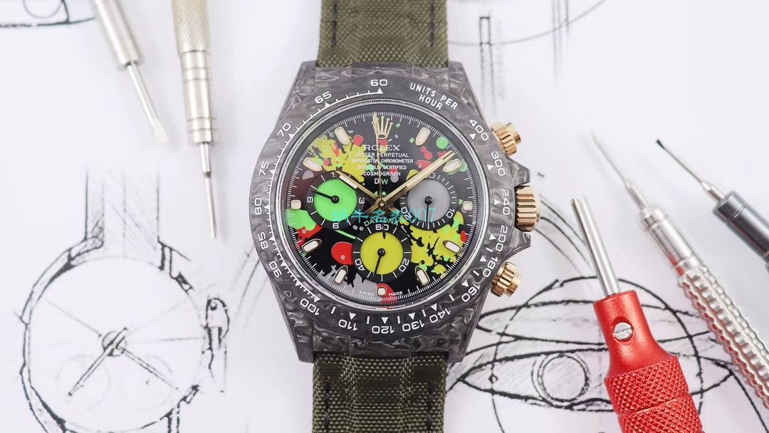 WWF Factory 官网新品发布 Rolex 最新DIW团队改装 carbon fiber  Ditongna  wrist watch  / R579