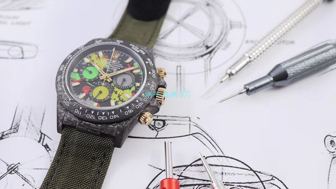 WWF Factory 官网新品发布 Rolex 最新DIW团队改装 carbon fiber  Ditongna  wrist watch  / R579