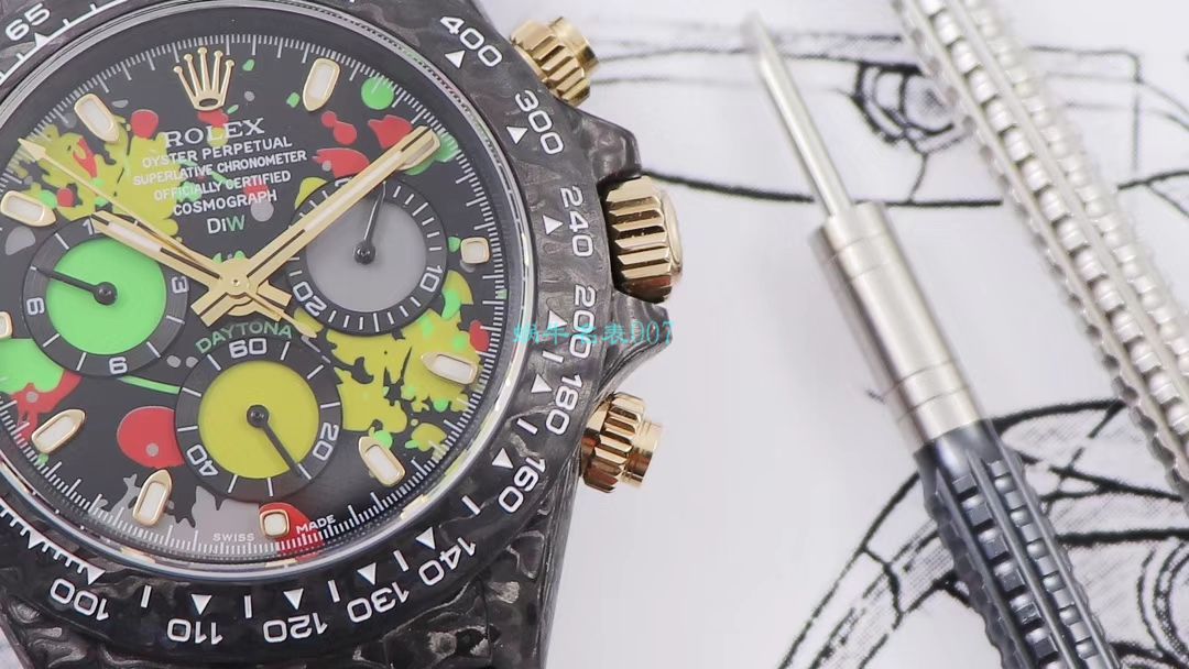WWF Factory 官网新品发布 Rolex 最新DIW团队改装 carbon fiber  Ditongna  wrist watch  / R579