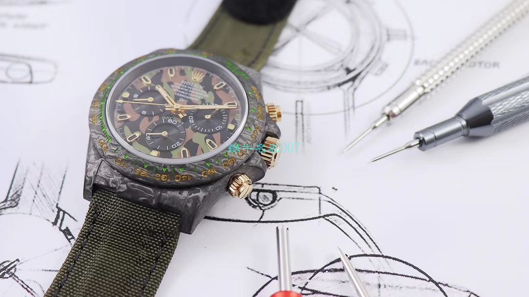 WWF Factory 官网新品发布 Rolex 最新DIW团队改装 carbon fiber  Ditongna  wrist watch  / R579