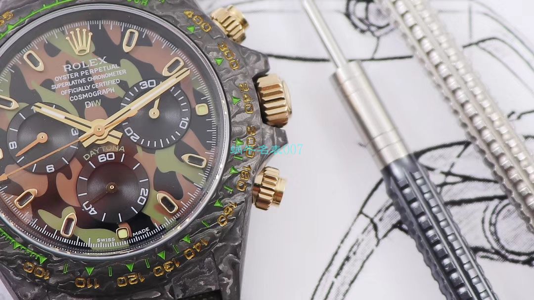 WWF Factory 官网新品发布 Rolex 最新DIW团队改装 carbon fiber  Ditongna  wrist watch  / R579