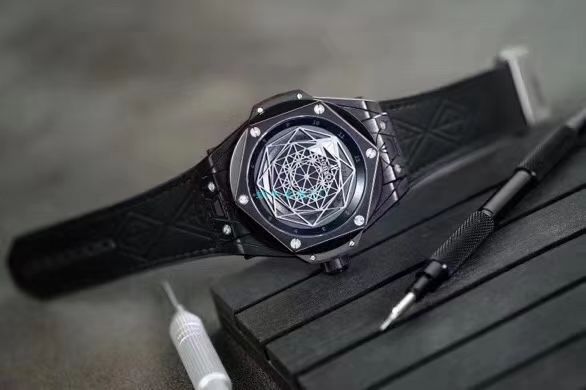 WWF Factory  top 复刻手表 hublot  big bang SANG BLEU刺青415.CX.1112.VR.MXM18 wrist watch  / YB083