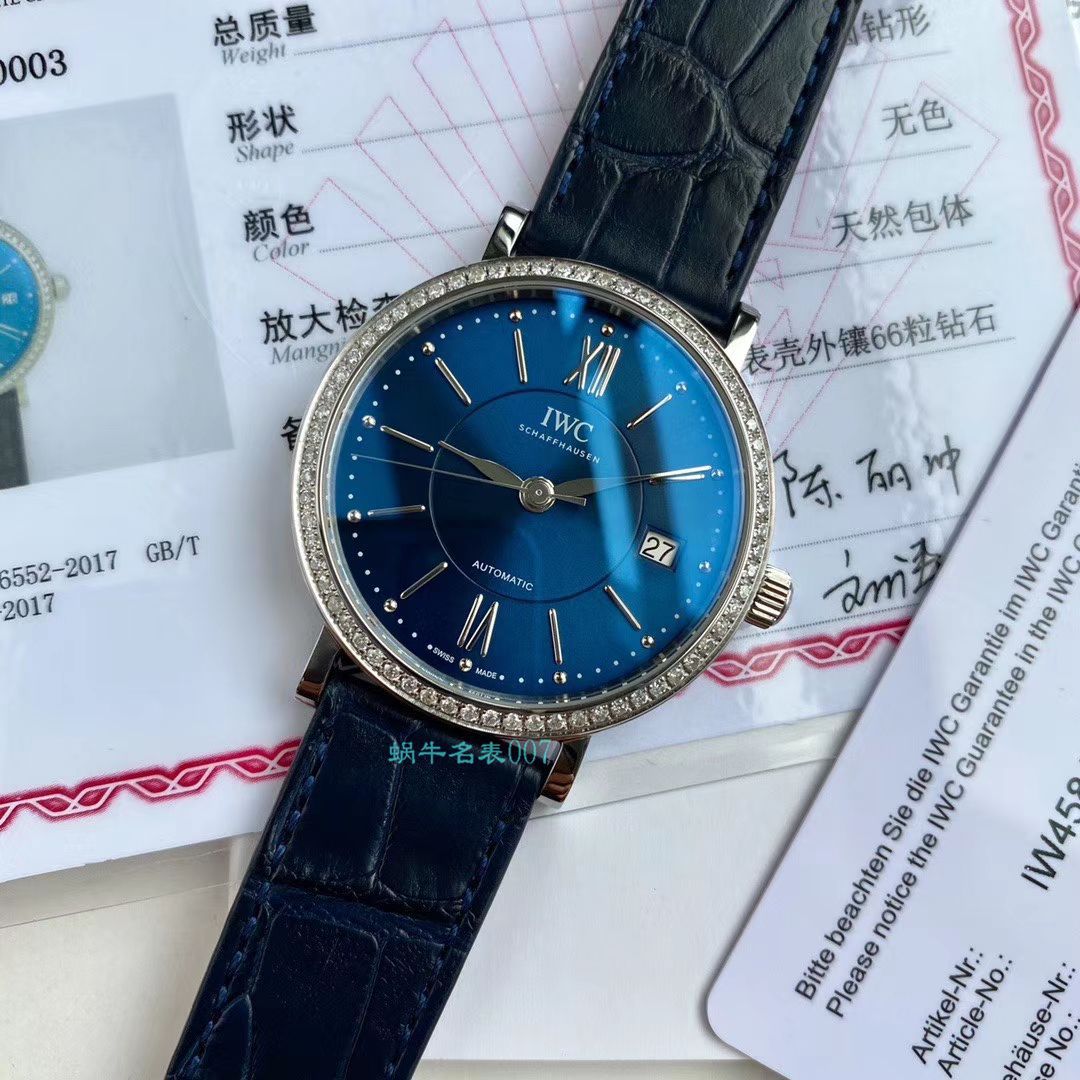原单真钻 IWC 女装柏涛菲诺系列IW458111 wrist watch  / WG526