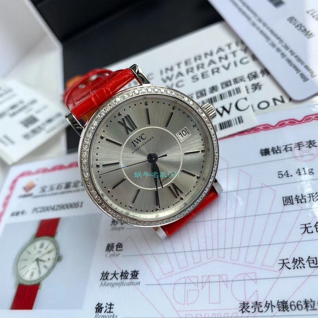 原单真钻IWC女表 IWC 柏涛菲诺系列IW458109 wrist watch  / WG527