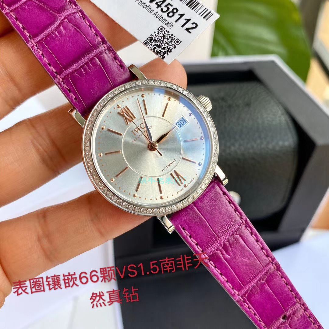 原单真钻IWC女表 IWC 柏涛菲诺系列IW458109 wrist watch  / WG527