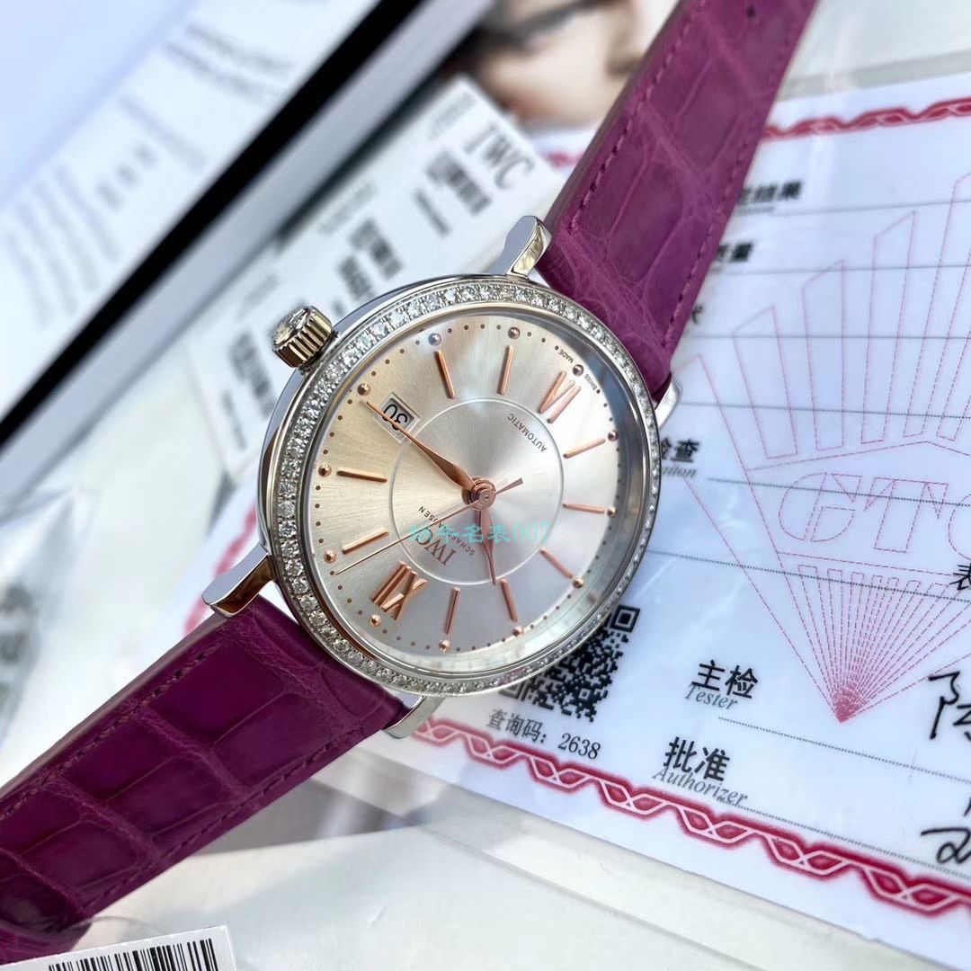 原单真钻IWC女表 IWC 柏涛菲诺系列IW458109 wrist watch  / WG527