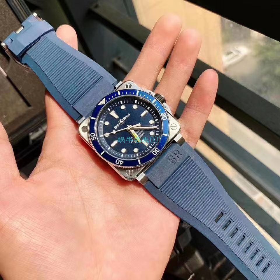  Bell & Ross 原单INSTRUMENTS系列BR0392-D-BU-ST/SRB wrist watch  