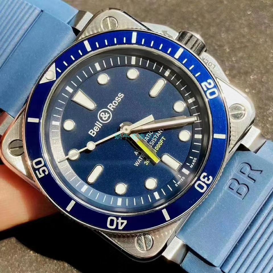  Bell & Ross 原单INSTRUMENTS系列BR0392-D-BU-ST/SRB wrist watch  