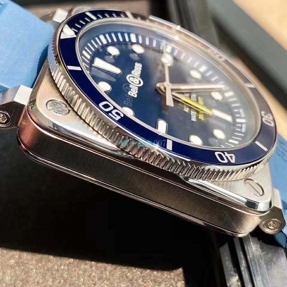 Bell & Ross 原单INSTRUMENTS系列BR0392-D-BU-ST/SRB wrist watch  
