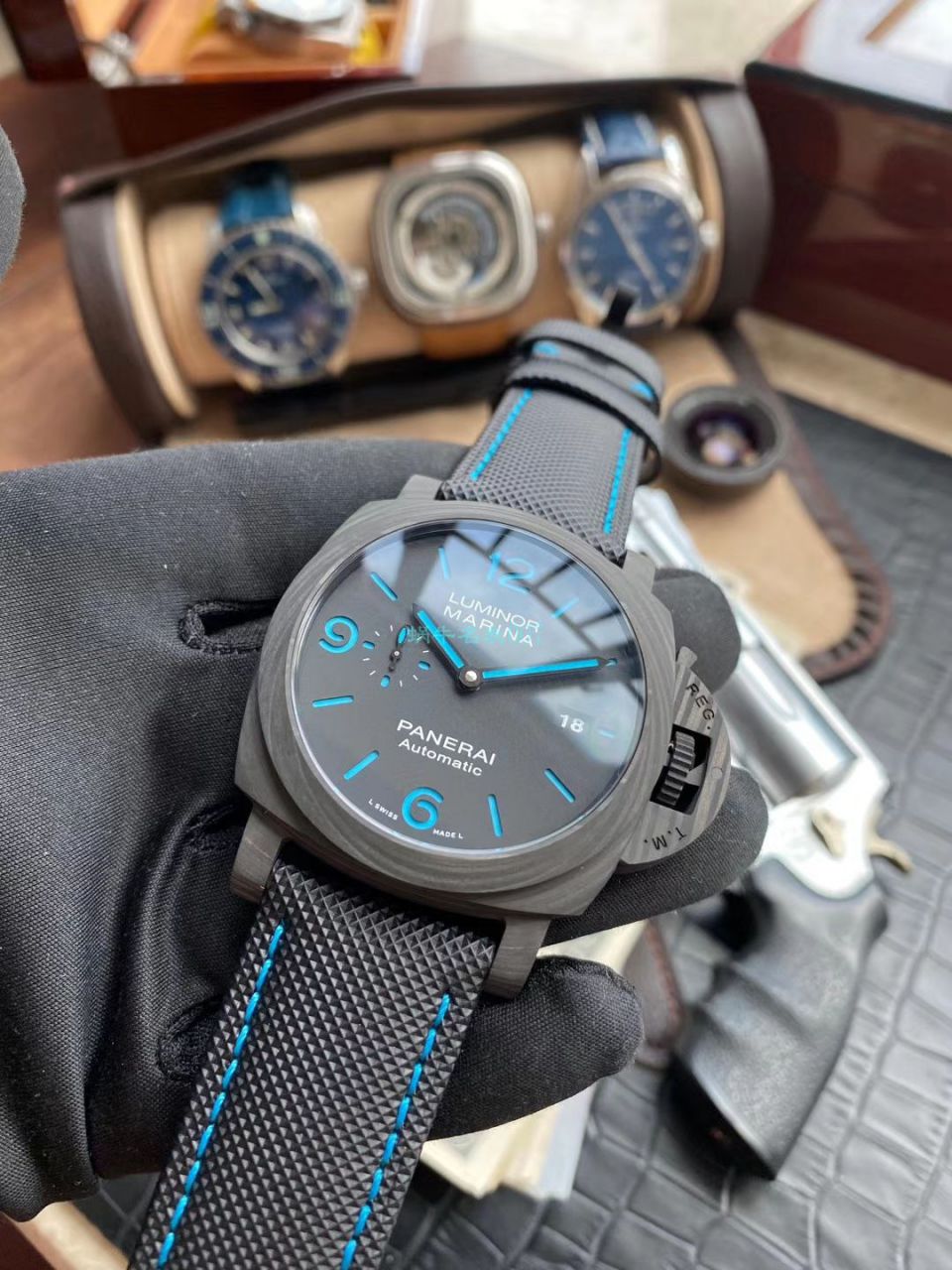 VS Factory  top 复刻高仿手表Panerai LUMINOR庐米诺 carbon fiber PAM01661 wrist watch  / VSPAM01616