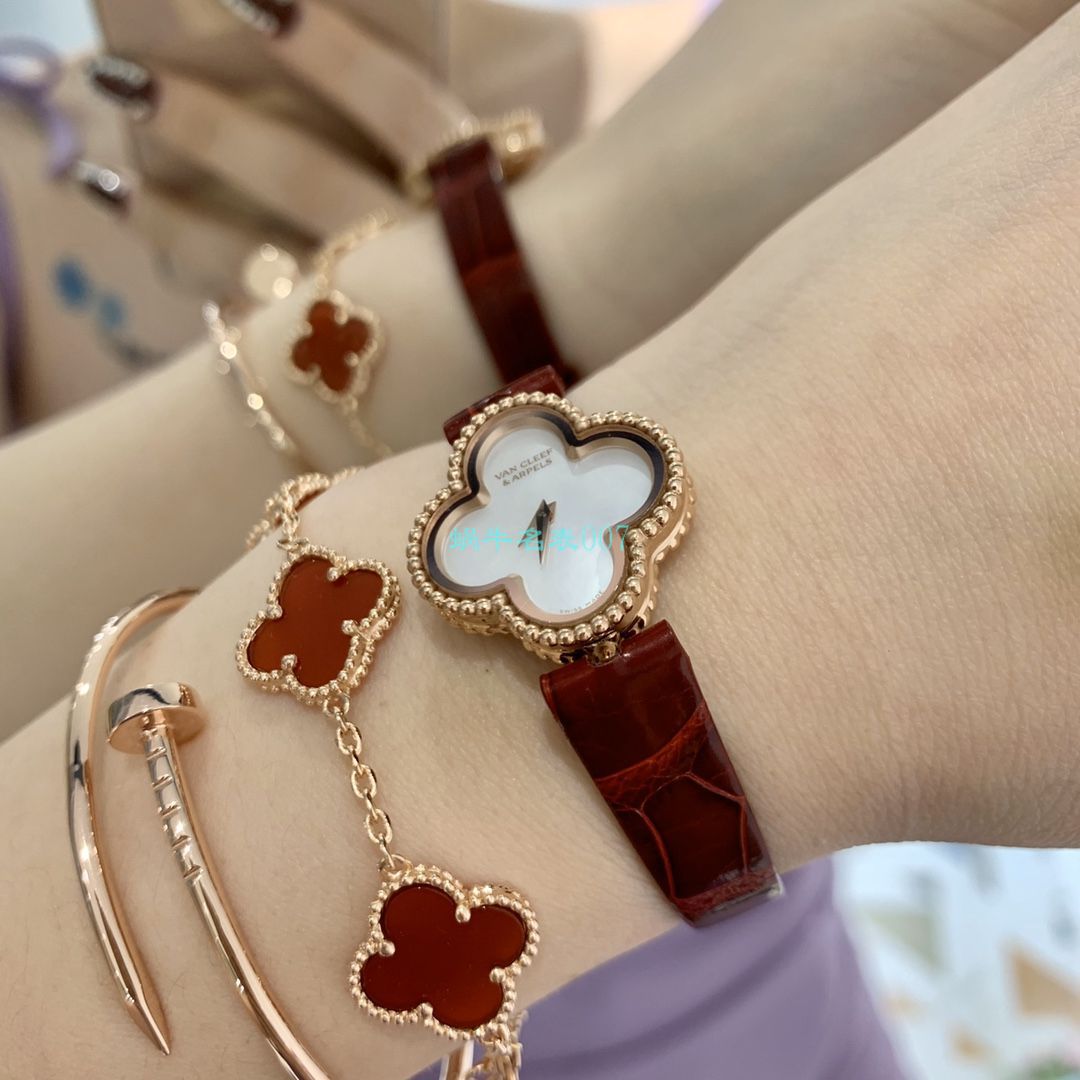 V&A Factory 2020年最新款高仿女表梵克雅宝ALHAMBRA系列VCARO8WT00,VCARO8SF00 wrist watch  / VCA09