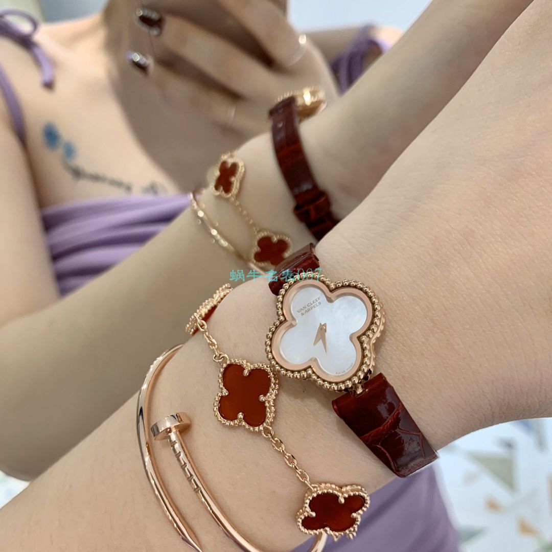 V&A Factory 2020年最新款高仿女表梵克雅宝ALHAMBRA系列VCARO8WT00,VCARO8SF00 wrist watch  / VCA09