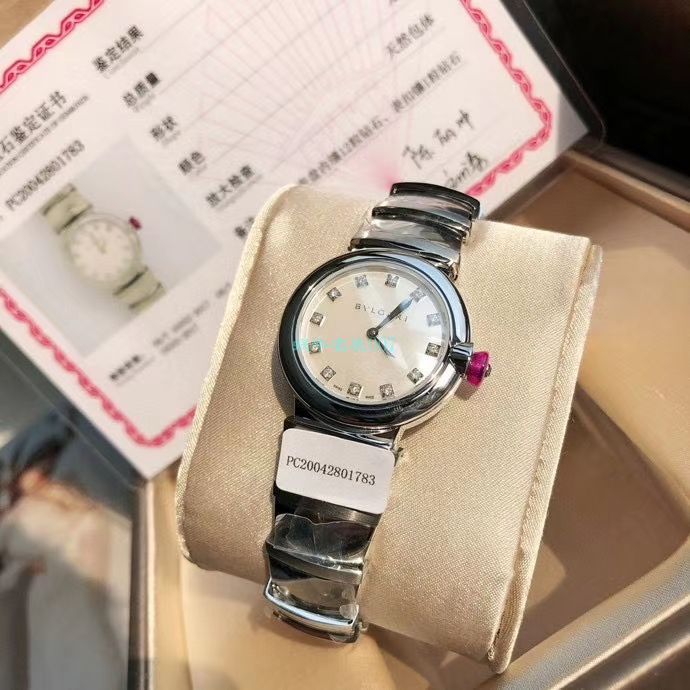 渠道真钻原单 BVLGARI LVCEA系列102196 LU28WSS/12女士 wrist watch  / BG033