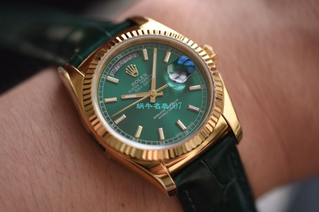  Video analysis 超A高仿手表 Rolex  Day-Date 型系列118138-L(FC)绿盘 wrist watch  / R582