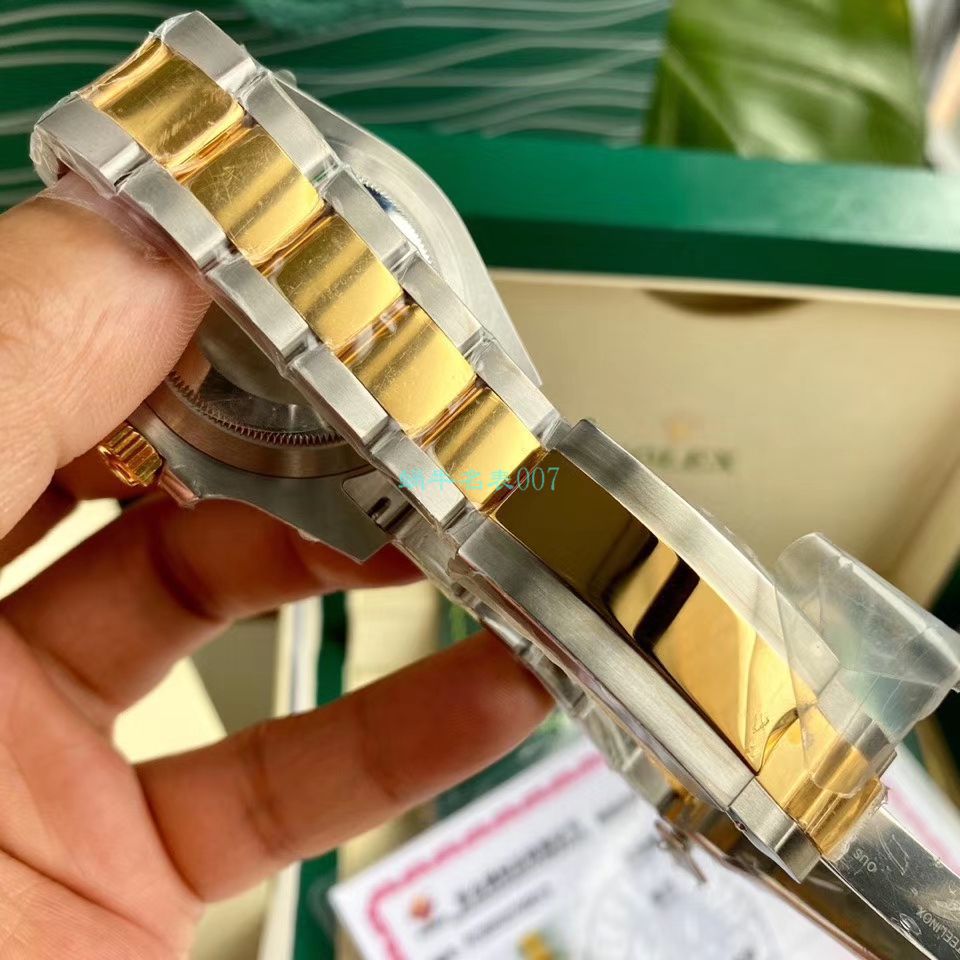 高端 copy customized 包金ETA Movement  Rolex  Submariner 型116613LB-97203 top 复刻高仿 蓝盘 wrist watch (间金蓝水鬼) / R597