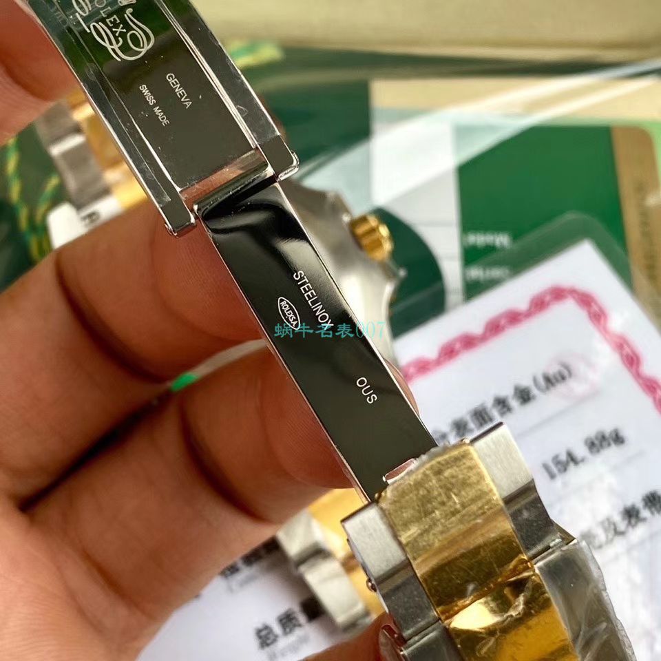 高端 copy customized 包金ETA Movement  Rolex  Submariner 型116613LB-97203 top 复刻高仿 蓝盘 wrist watch (间金蓝水鬼) / R597