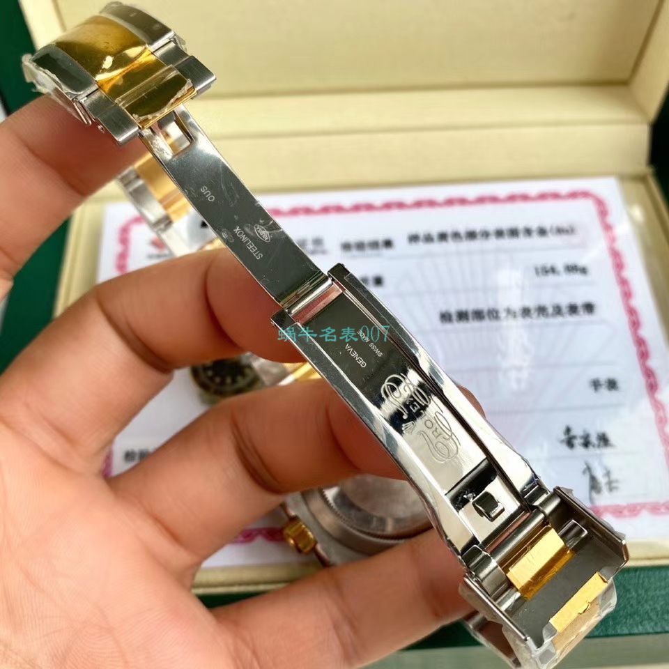 高端 copy customized 包金ETA Movement  Rolex  Submariner 型116613LB-97203 top 复刻高仿 蓝盘 wrist watch (间金蓝水鬼) / R597