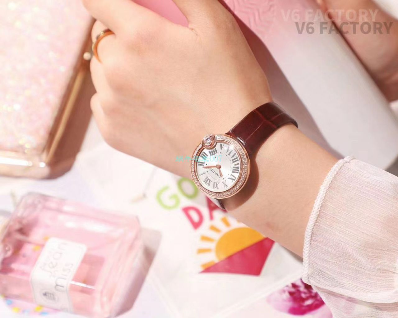 V6 Factory  top 复刻高仿手表 Cartier  告白气球女装30毫米WGBL0005，WJBL0008 wrist watch  / K277